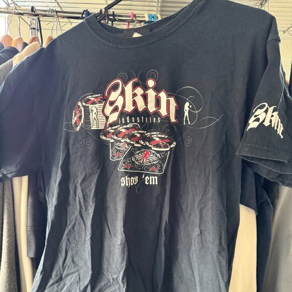 Skin Industries Other - Y2K Skin Industries “Show ’Em” Poker Graphic Tee Black